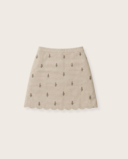 Scallop Embroidered Skirt
